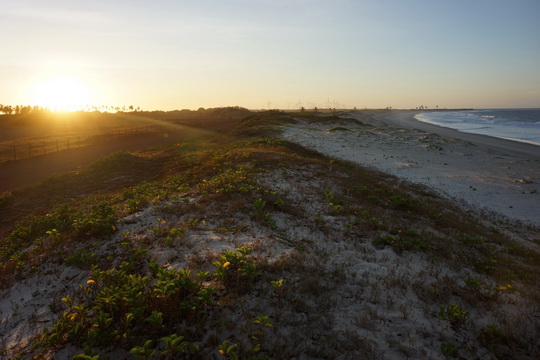 A praia ao entardecer novamente